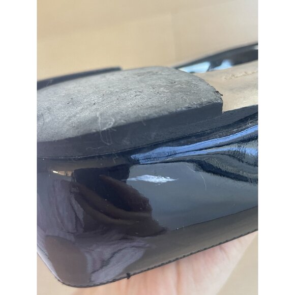 Ferragamo Black Patent Leather Vara Bow Pumps Size 7.5 - Picture 10 of 14